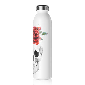Skull & Magic Slim Water Bottle for Fall - Day of the Dead Water Bottle - Steel Slim Water Bottle, Basic Witch, Fairy Core, Cute Fall Accessories
