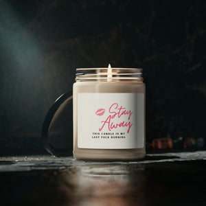 Stay Away Anti-Valentine's Day Candle - The Fresh Cotton Scented Soy Candle, 9oz