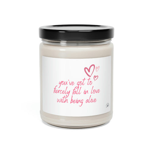 Fiercely Fall In Love Scented Soy Candle, 9oz for Home, Bedroom, Office, or Kitchen this Valentine's Day