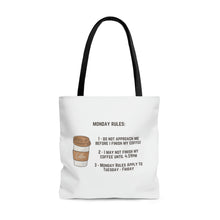 Load image into Gallery viewer, The Monday Coffee Warning Ultimate Tote